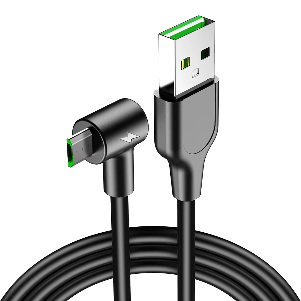 Black Venroii 3A Micro USB кабель синхронизации данных телефон зарядное устройство шнур для samsung huawei Honor 8X Xiaomi Redmi Note 5 1 м 2 м провод для быстрого заряда - Цвет: Black