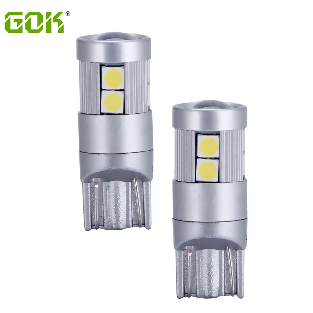 

2 X T10 W5W 9 SMD 3030 LED 9w t10 Clearance Light Marker Lamp 168 LED CANBUS Auto Wedge Tail Side License Plate Lights White