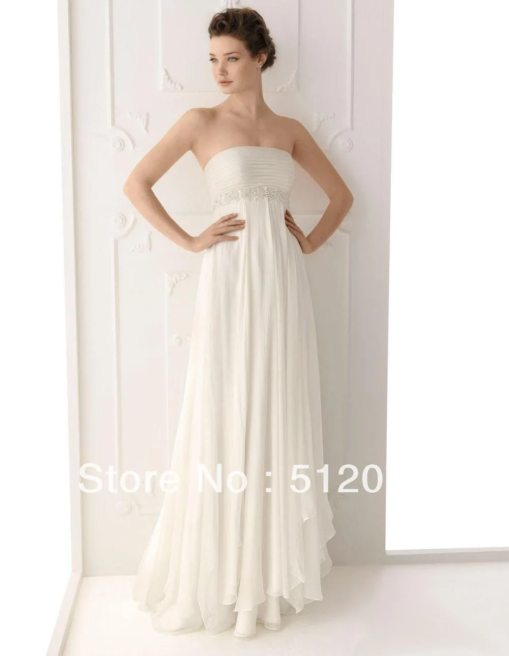 Custom Make! Free Shipping 2013 Discount A-line Sexy Strapless Pleat Beaded Chiffon Prom Dresses | Свадьбы и торжества