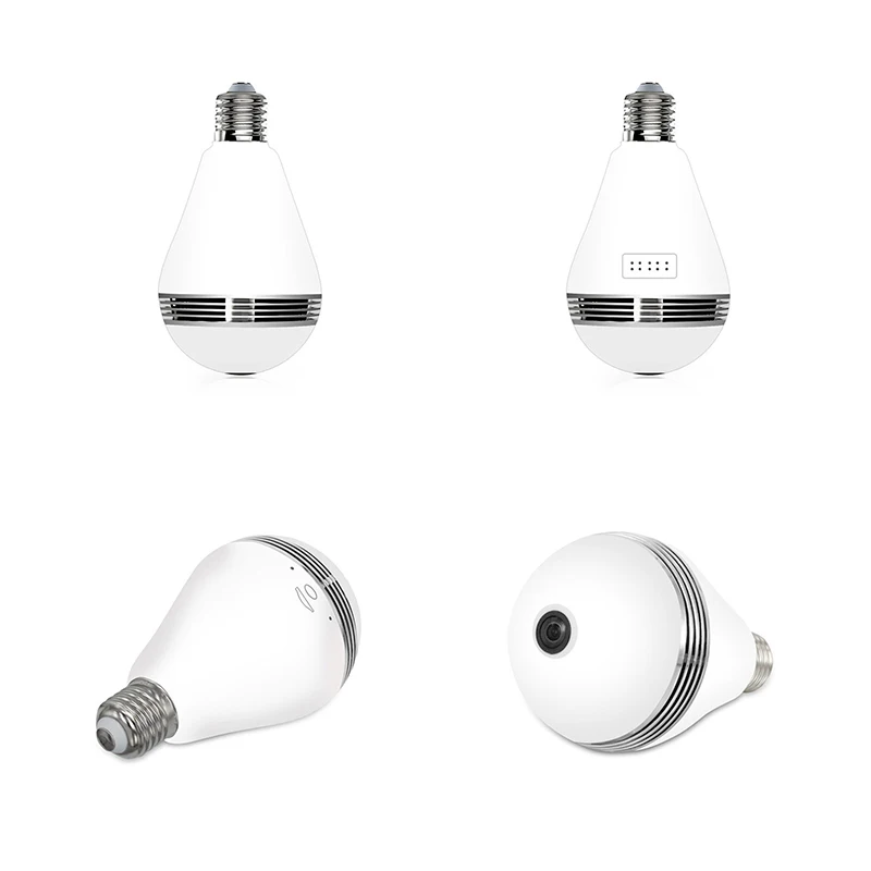 Новый 1 3 МЕГАПИКСЕЛЬНОЙ Мини Лампа WI FI Камера 960 P 360 Градусов Панорамный FishEyes