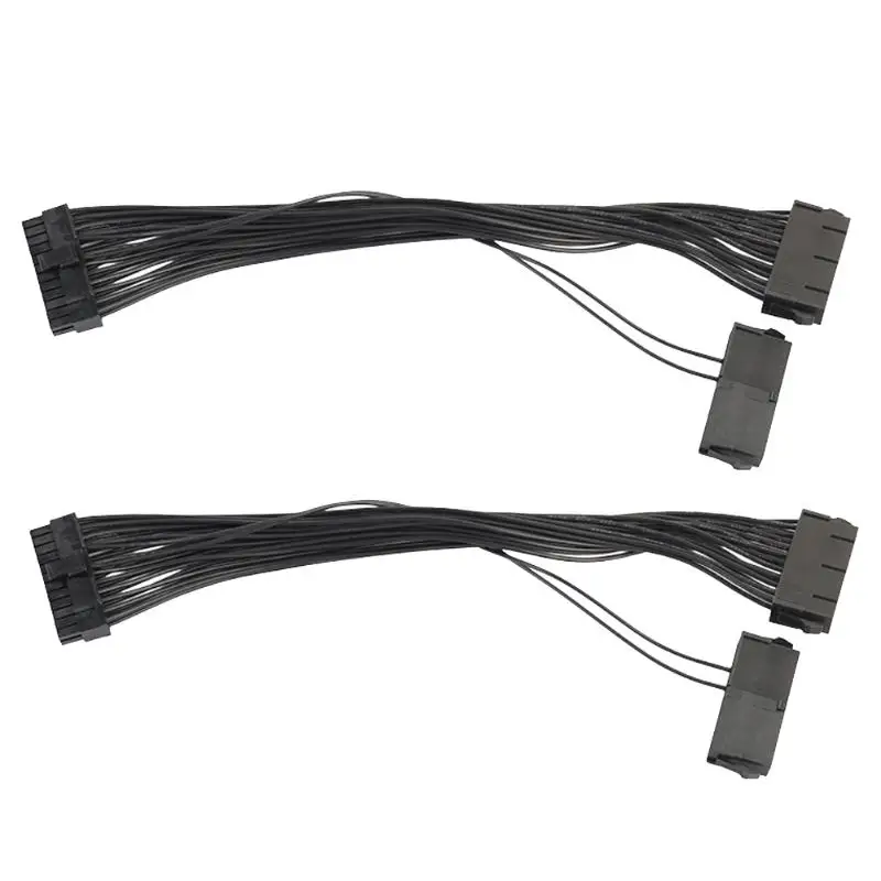 2 шт./лот 30 см 18AWG силовой синхронный стартовый провод двойной блок питания 24 pin ATX