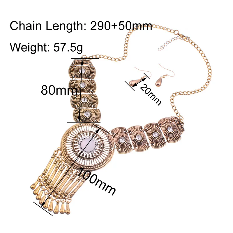 Seblasy Винтажные Ювелирные украшения в этническом стиле Бохо Кристалл Камень