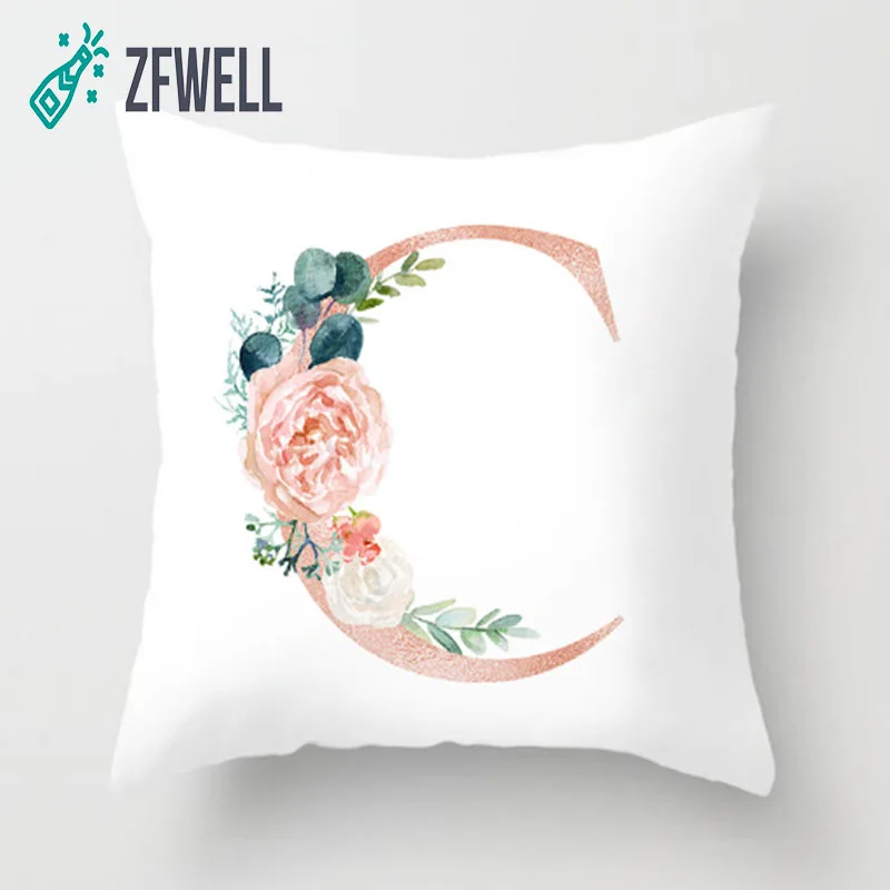 ZFWELL 1 шт./партия 45*45 см Английский алфавит узор подарок на день рождения диван