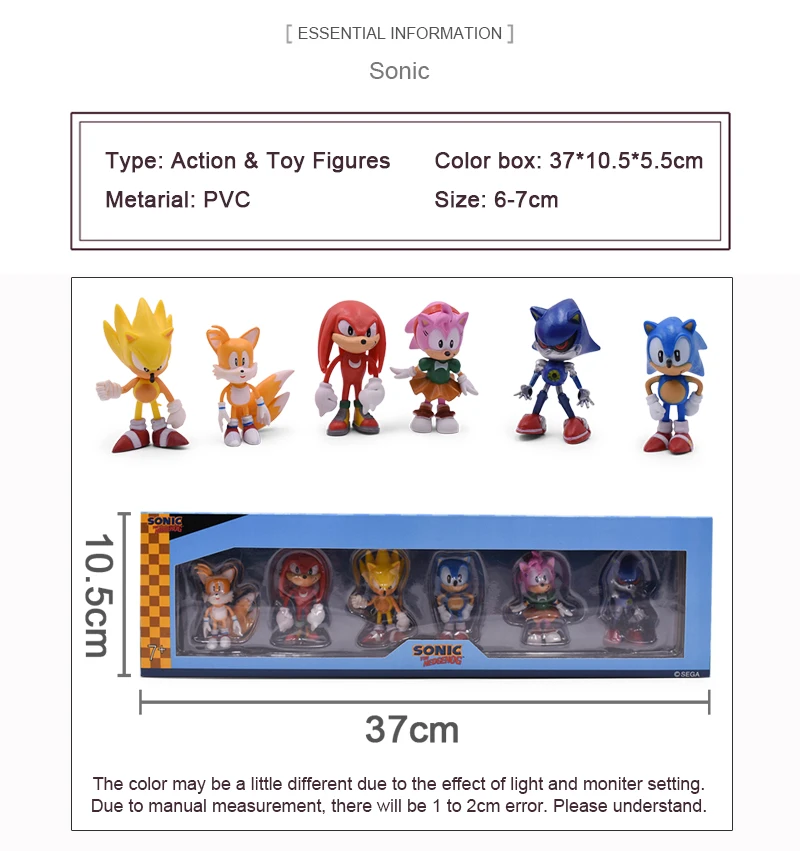 Sonic зубная щётка плюшевая кукла аниме фигурка игрушки коробки упакованы 6 шт./компл. 2st поколения бум Редкие PVC Моделя с хорошим спросом игрушка для детей герои подарок