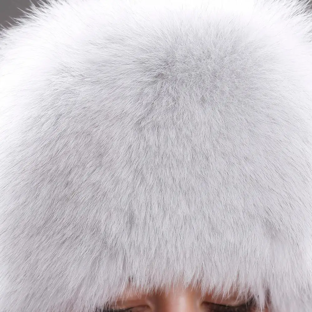 2019 меховая шапка для женщин из натурального меха енота лисы российские