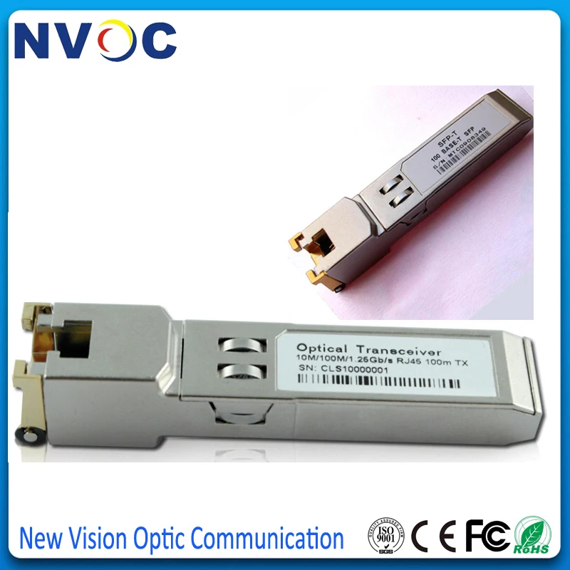 5 шт./лот 10/100/1000 м медный модуль RJ45 SFP волоконно оптический 1000base T