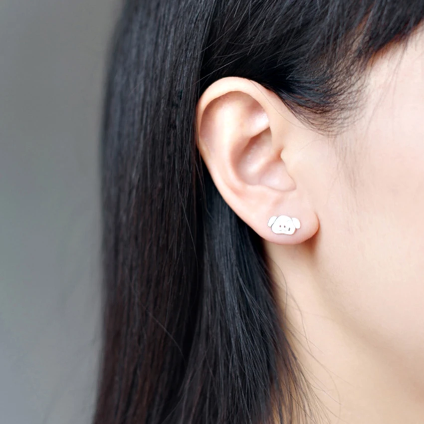 Kinitial милые серьги с изображением свинок посты шпильки из стерлингового серебра