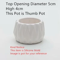 pure handmade silicone mold for concrete flower mini thumb pot diy flowerpot cement planter making mould