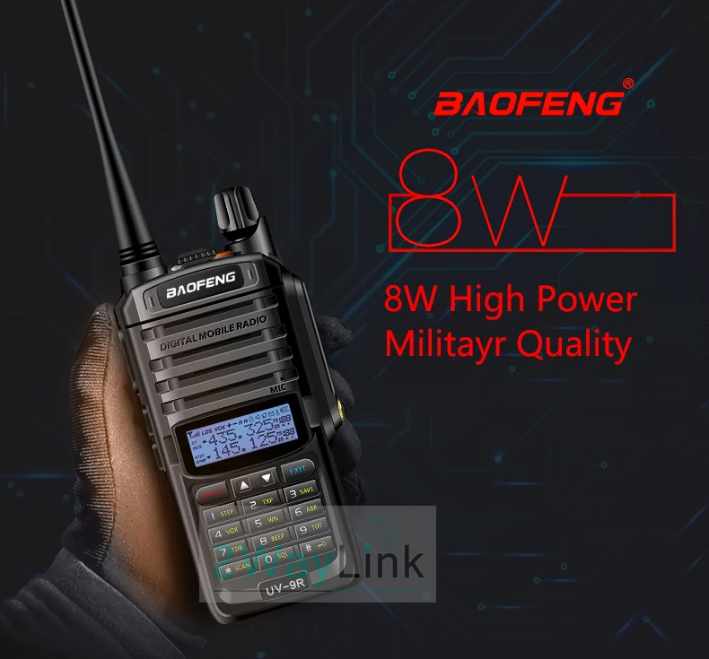 UV-9R плюс антенна Baofeng 8 Вт 10 км Водонепроницаемый IP67 иди и болтай Walkie Talkie “иди и 10 км УФ 9R UV-XR GT-3WP UV-5S UV-5R WP BF-A58 T57 T-57