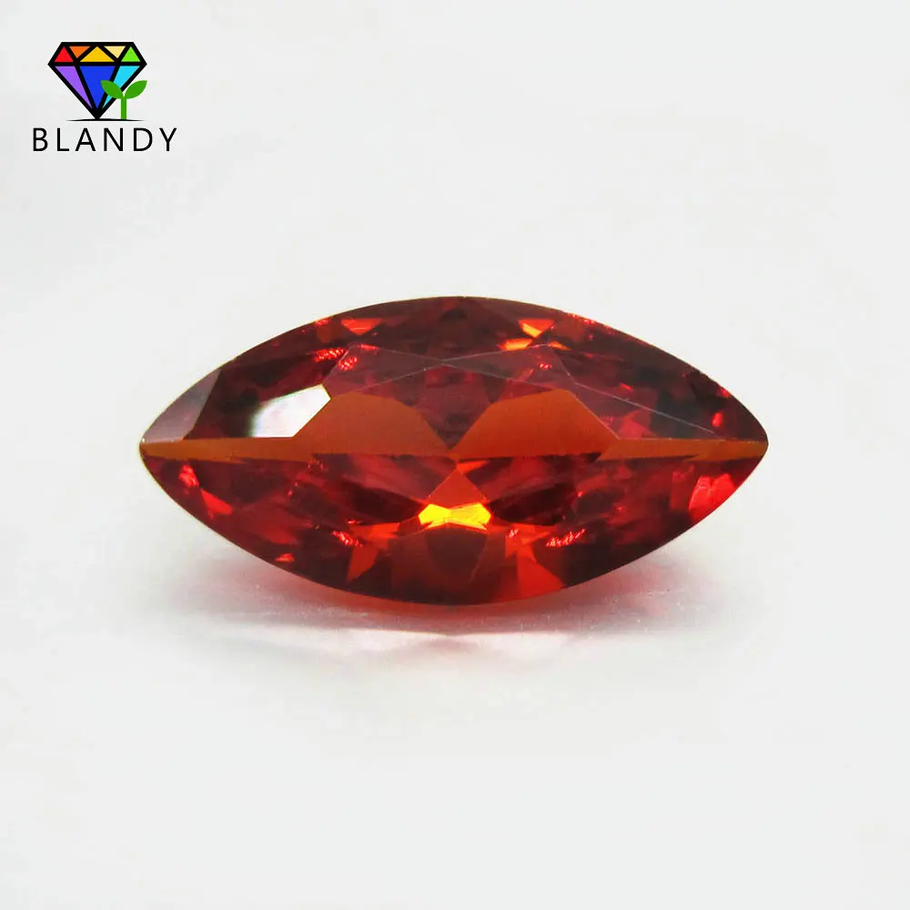 Garnet 50 шт. 1.5x3~ 10*20 мм 5A Marquise белые свободные CZ камни, гранат, оливковый, фиолетовый, черный, розовый кубический цирконий камень искусственные камни - Цвет: Garnet