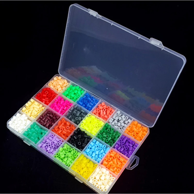 2400 шт. бусины Hama 5 мм Perler 24 цвета сделай сам Креативные 3d пазлы игрушки Танграм