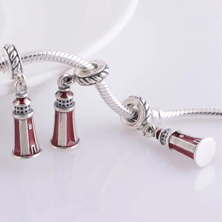 Подвеска с красным маяком подвеска из серебра 100% пробы ювелирные изделия сделай