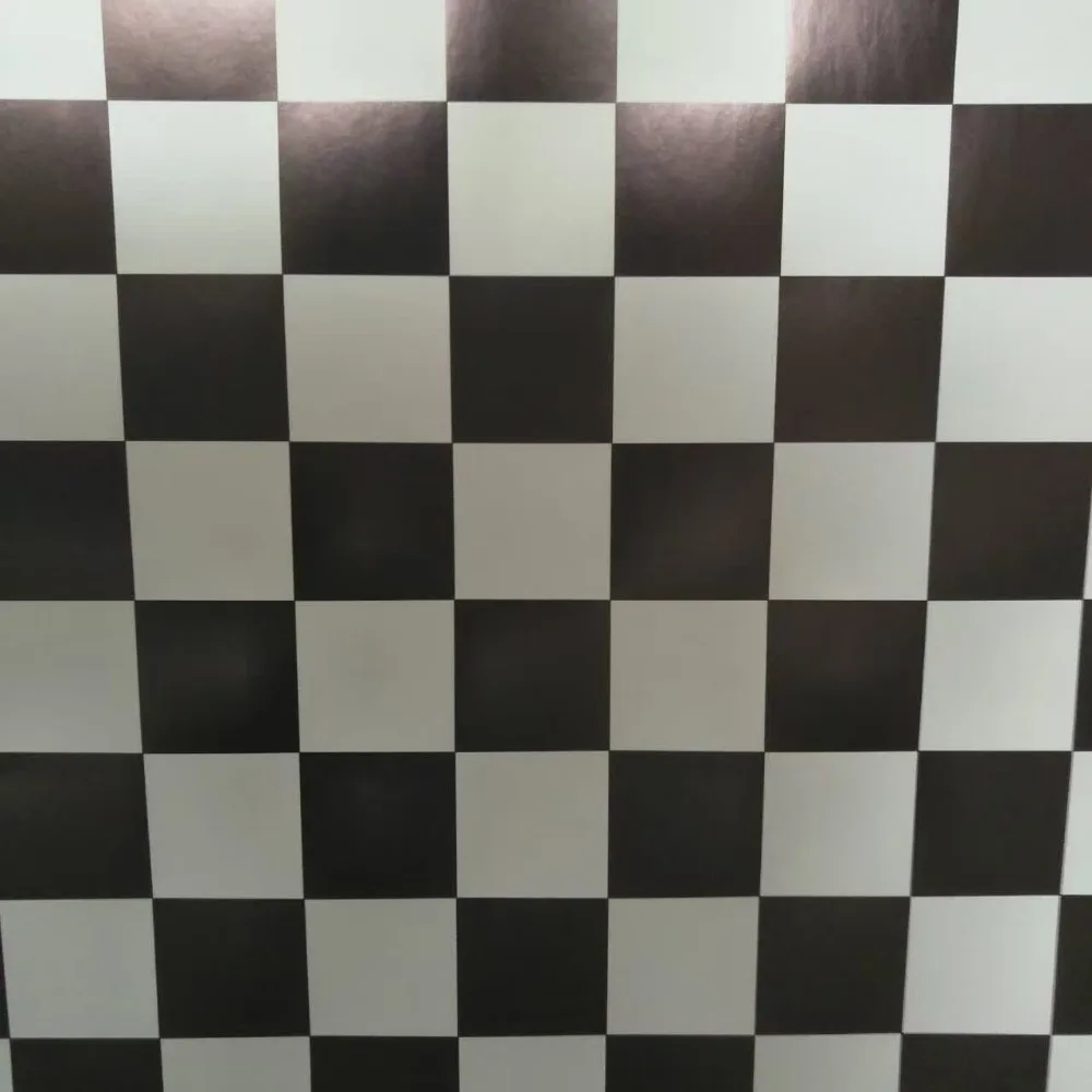 Блеск черный белый в клетку виниловый Автомобильный корпус на крышу полосы