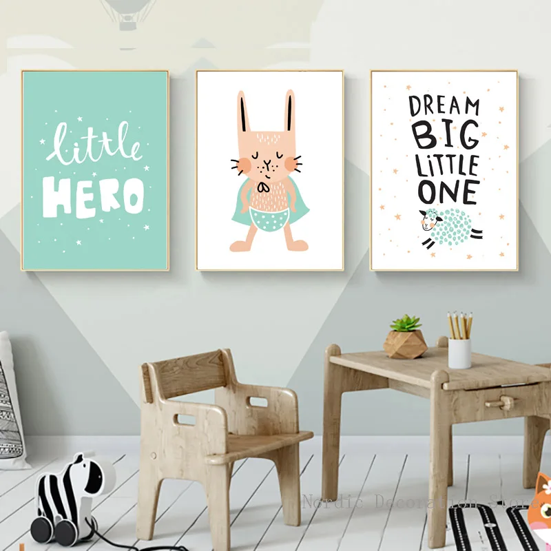 Постер Little Hero скандинавский декор для детской спальни настенные художественные