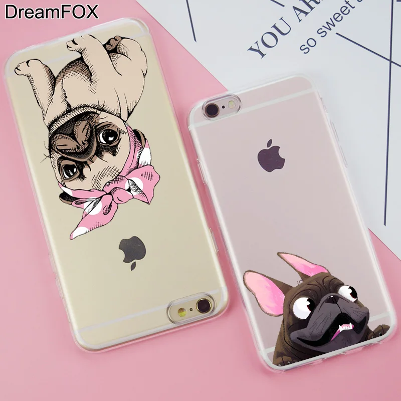 DREAMFOX K278 Мягкий силиконовый чехол из ТПУ с милой собачкой для Apple iPhone 11 Pro X XR XS Max 8 7 6