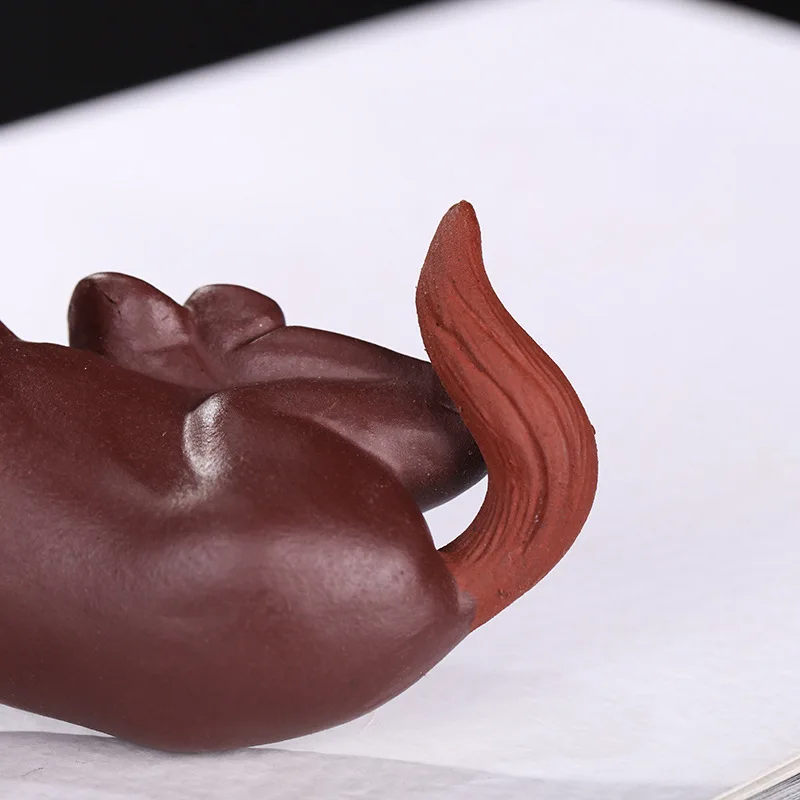 Бутик фиолетовая глина чай Pet 3D лошадь украшение для чайного подноса аксессуары подарки чай стол лошадь Pet керамические изделия