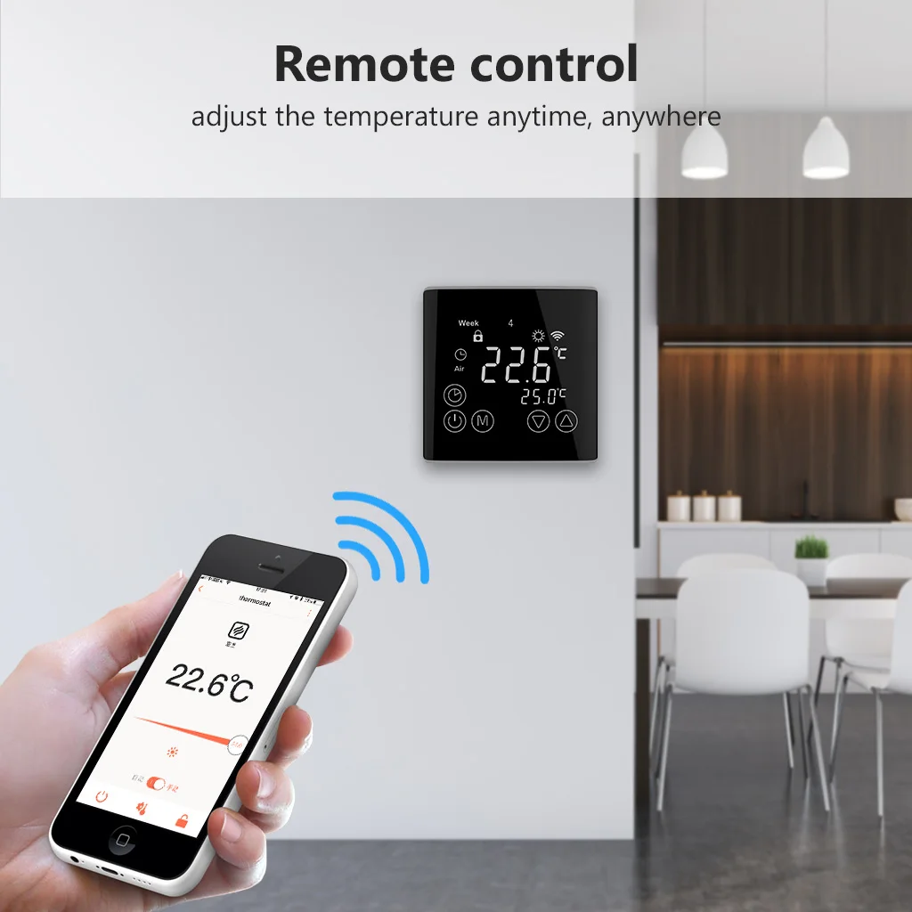 WIFI термостаты LCD сенсорный экран регулятор температуры программирующий