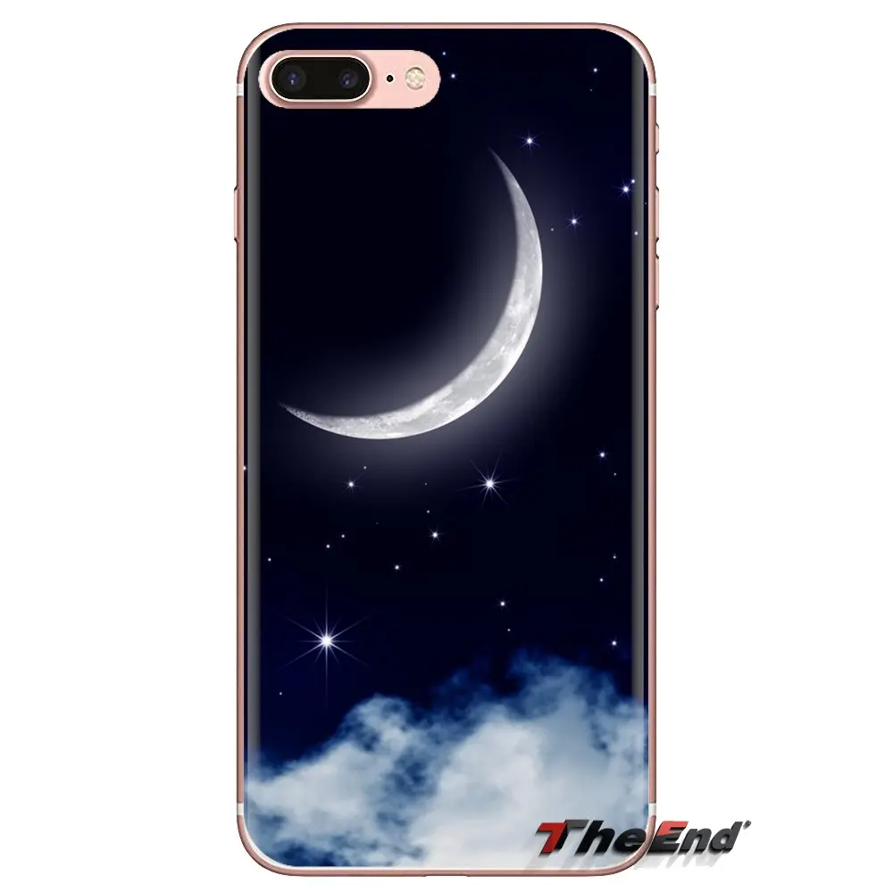 Crescent Moon Astrophotography For Sony Xperia Z Z1 Z2 Z3 Z5 compact M2 M4 M5 C4 E3 T3 XA Huawei Mate 7 8 Y3II Soft Housing Case |
