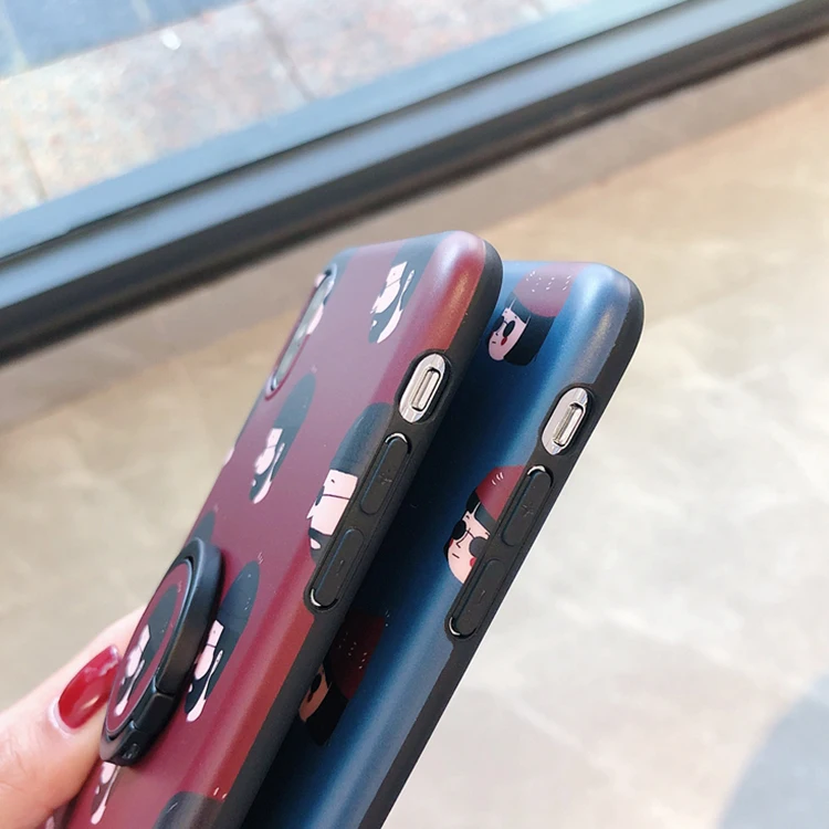 GlamPhone чехол милый Leon-Профессиональный Чехол для телефона кольцо мягкий TPU чехол для iPhone X 6 6S 7 8 plus для iPhone XR XS Max чехол