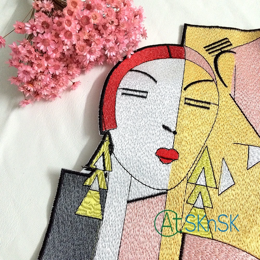 

100pcs/lot 32*23cm Sequin Abstract female Patch DIY accessory Applique Clothes Patch/Large fabric sticker DHL shipping