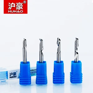 1 шт. HUHAO 4 мм спиральный резак с одной канавкой 3A Высококачественная Концевая фреза с ЧПУ карбидная фреза для фрезерного резака