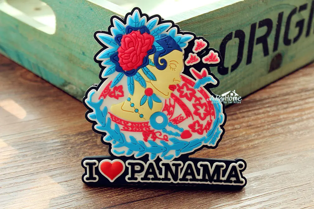 Я люблю Панама туристический дорожный сувенир декоративный 3D резиновый магнит