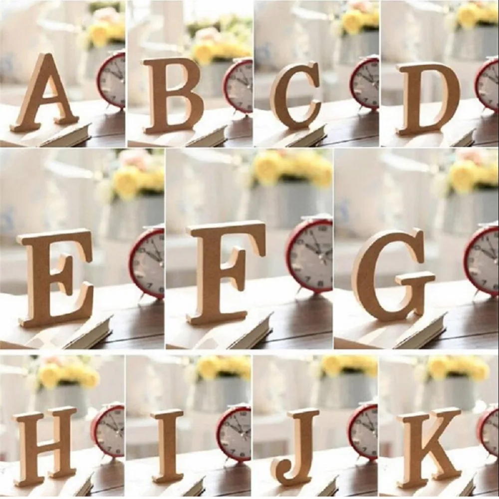 1 шт. деревянные буквы A-Z 26 DIY Английский алфавит ремесло украшения для дома