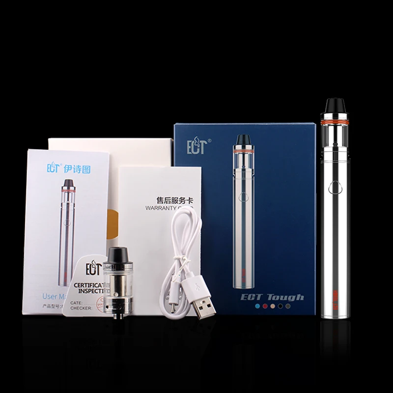 Новый ect оригинальный жесткие cigarrette 2 0 мл огромные испаритель 2200 мАч батареи