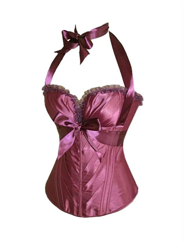 Женский атласный корсет для невесты с завышенной талией Корсет Бюстье бандаж