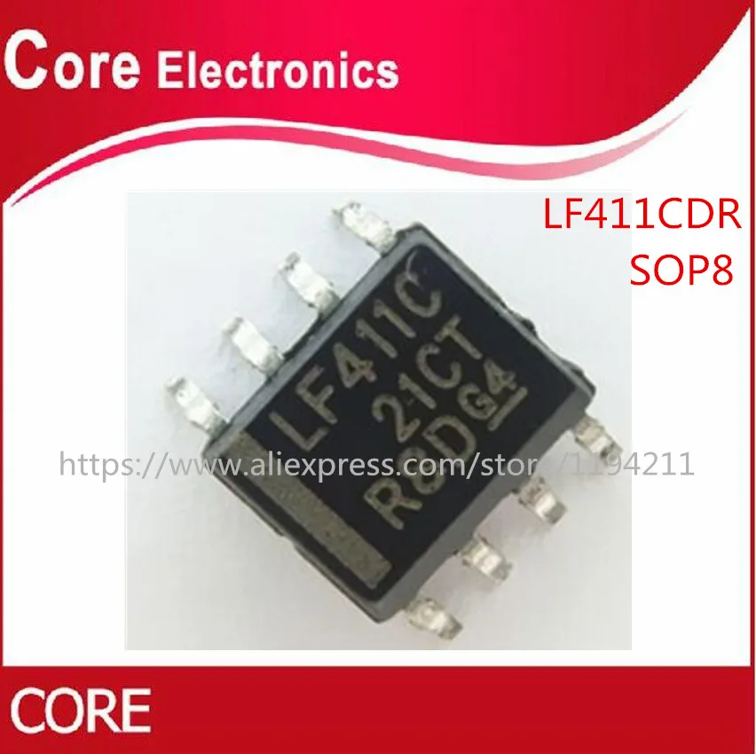 100 шт./лот LF411CDR LF411CD LF411 SOP8|Интегральные схемы| |