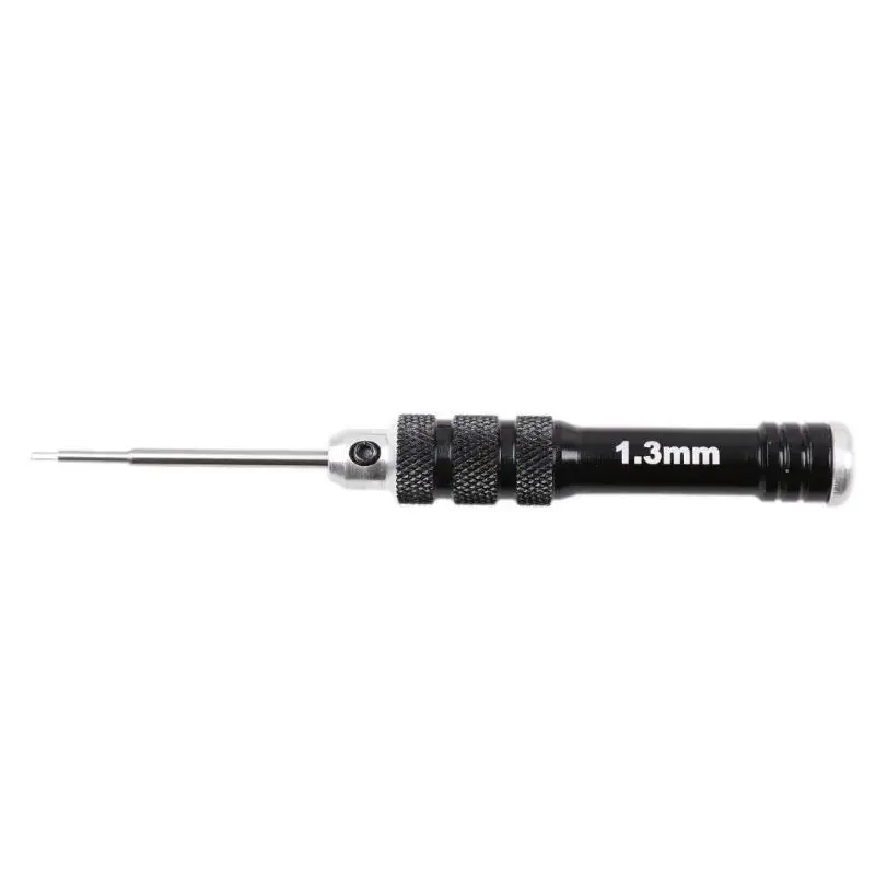 1.3mm Из быстрорежущей стали с черной ручкой болты с шестигранной отвертки набор инструментов 0,9/1,27/1,3/1,5 мм для RC беспилотный летательный аппарат с трёхмерными чертёжами металлические инструменты для ремонта - Цвет: 1.3mm