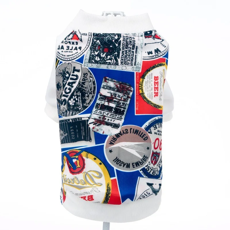 Мода маленькая собака кошка спортивная рубашка пальто одежда легкие летние