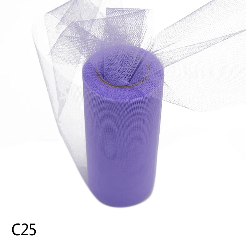C25 22 м* 15 см тюль рулон катушки пачка для Свадебная отделка органзы Лазерная день рождения принадлежности DIY душ стол бегуны ремесла - Цвет: C25