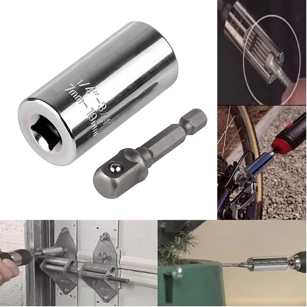 Universal Torque Wrench Head Set Socket Sleeve Power Drill Ratchet Bushing Spanner Key Gator Magic Grip Multi Hand Tools | Инструменты