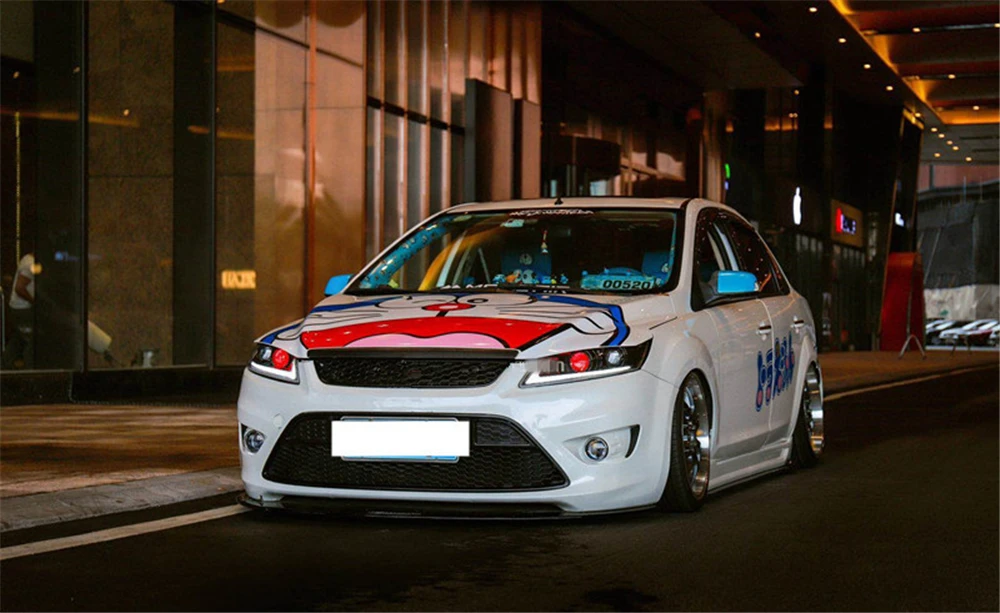 2 шт. светодиодный фары для Ford Focus 2009 2010 2011 Автомобильные ангельские глазки