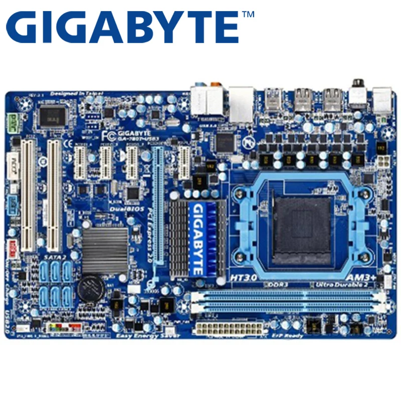 Материнская плата GIGABYTE GA-780T-USB3 760G Socket AM3+ DDR3 16G ATX для AMF FX/Phenom II/Athlon II оригинальная б/у материнская плата