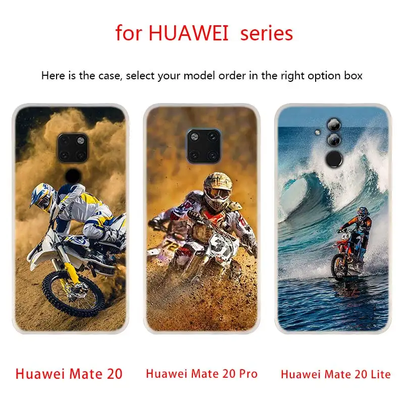 Чехол для телефона на Мотокросс-байки Huawei Mate 10 20 30 Lite 20X Pro Nova 3 4 5i Y7 Y9 2019 2018 |