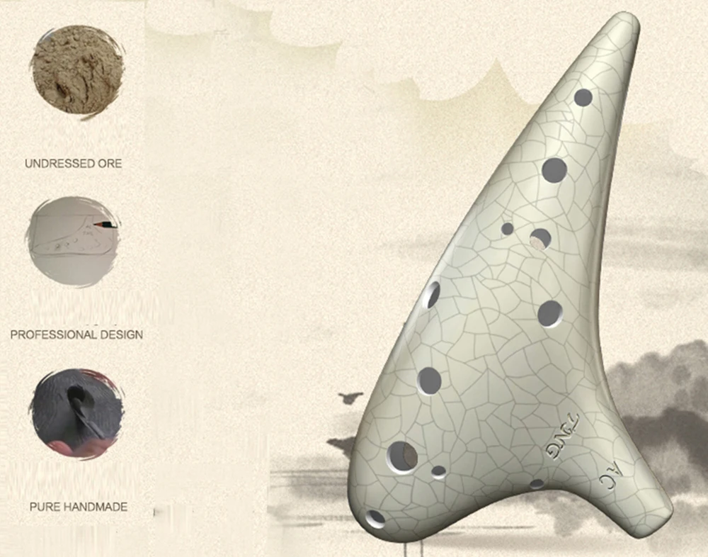 12 отверстий ocarina Alto C тональный ключ сопрано G Музыкальные инструменты профессиональные деревянные духовые инструменты любителей музыки Instrumento TNG