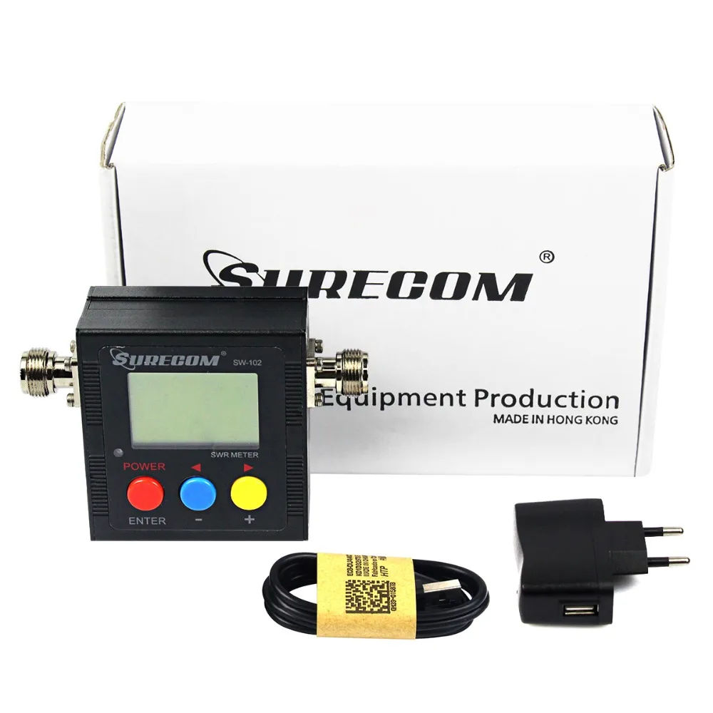 SURECOM SW-102 VSWR 1 00-19 9 Digital VHF/UHF 125-525MHz Power &amp SWR Meter для двухсторонней радиосвязи