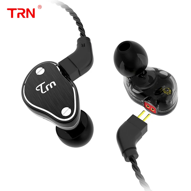Гибридные металлические наушники вкладыши TRN V60 1BA с 2DD Hi Fi монитор спортивные для