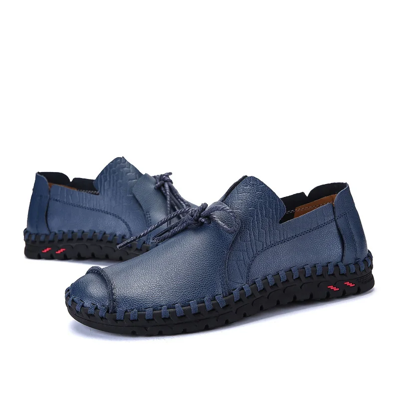 New 2019 Men Loafers Outdoor Breathable Leather Casual Shoes Fashion Lazy Flats Moccasins chaussure homme men Sneakes | Обувь