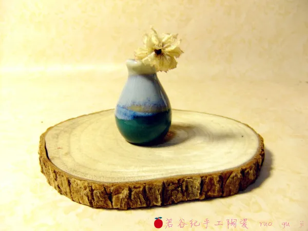 Original jingdezhen ceramics by hand/coarse pottery of primitive simplicity wind mini flowers inserted|ceramic flower knob|flower girl head