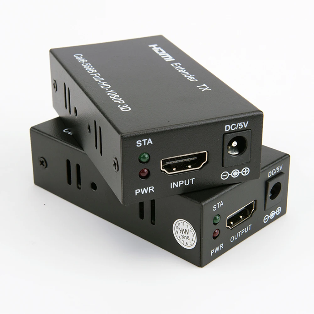 HDMI Extender до 60 м HDMI приемник передатчик 1080 P 3D более Cat6 Cat7 кабели RJ45 TX/RX extender
