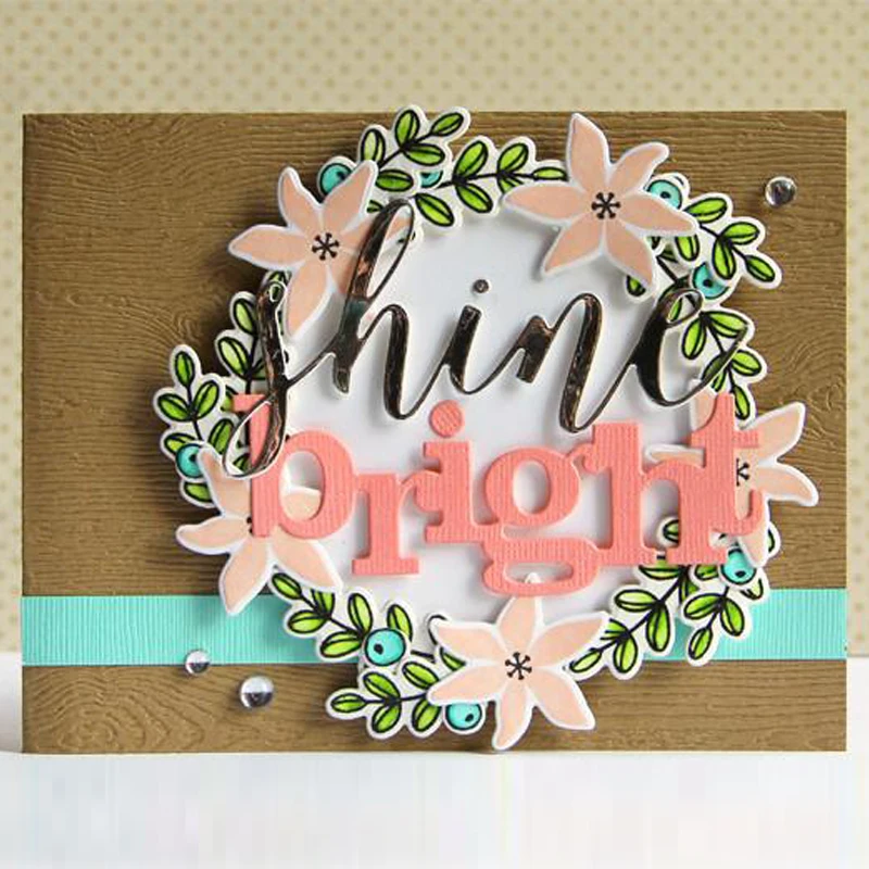 

Fancy Word Shine Metal Cutting Dies Stencil for DIY Scrapbooking Photo Album Embossing Paper Cards Decorative Crafts Die Cuts