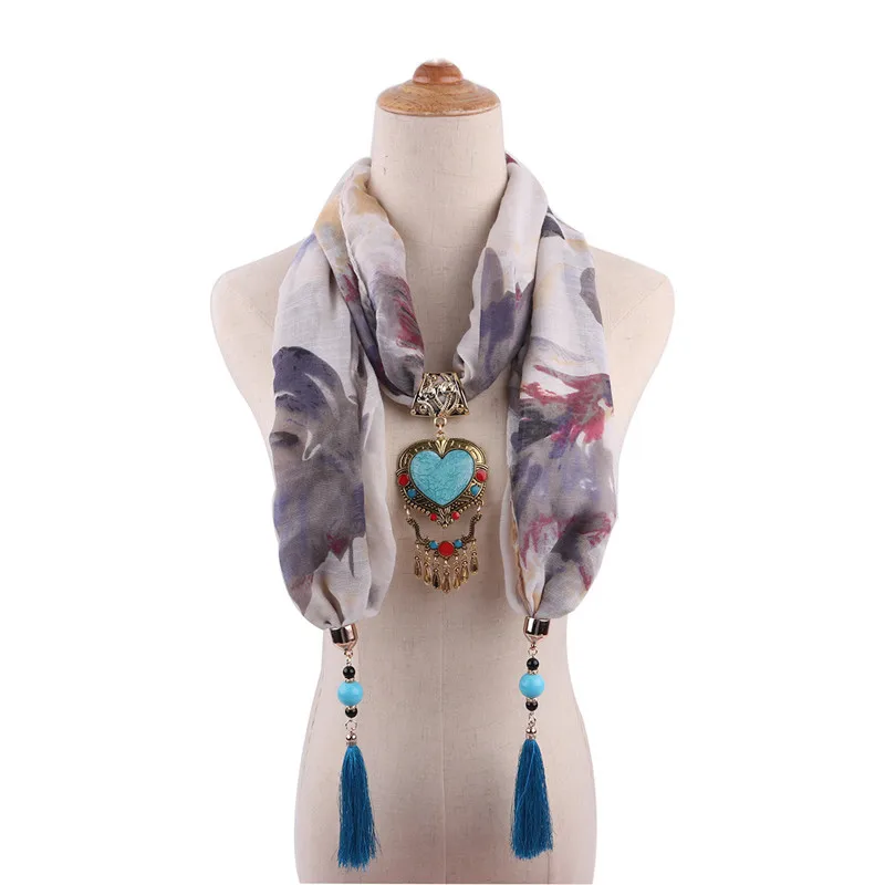 RUNMEIFA шарф ювелирные изделия подвески в форме сердца для женщин модные украшения