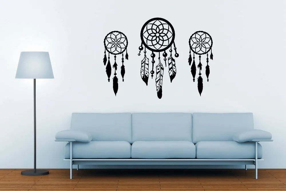 

Настенная Наклейка в виде Ловца снов, особый дизайн, настенные Стикеры для интерьера, Виниловая наклейка в виде Ловца снов для гостиной, дом...