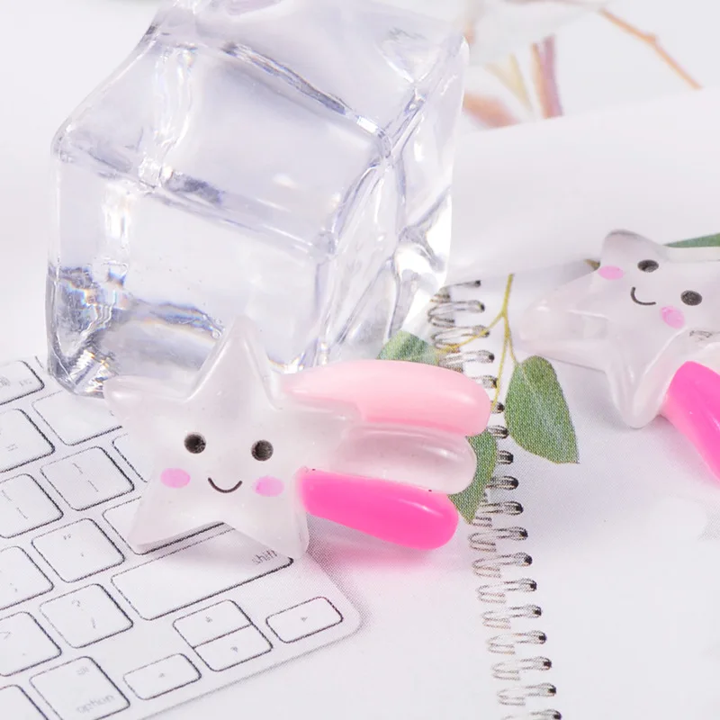 10 шт. Kawaii Метеор Flatback Смола Кабошон для Детские бантики волос аксессуары плоские