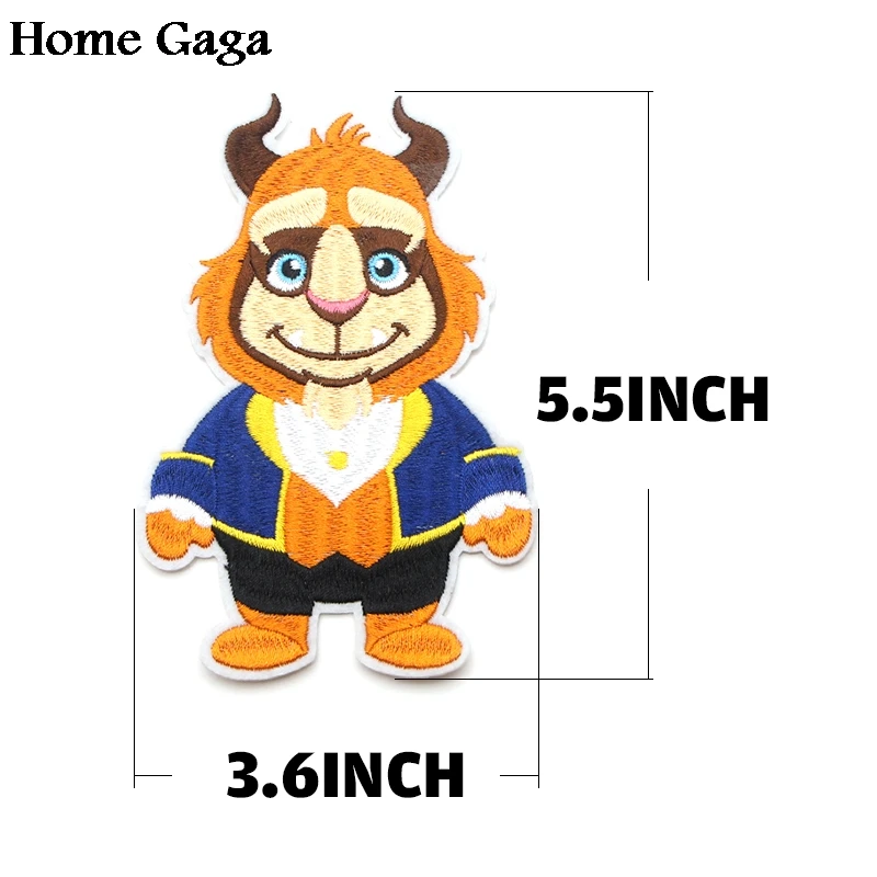 Homegaga нашивки "Красавица и Чудовище" Сделай сам вышитые значки железные для шитья одежды аппликация аксессуары наклейка D1830