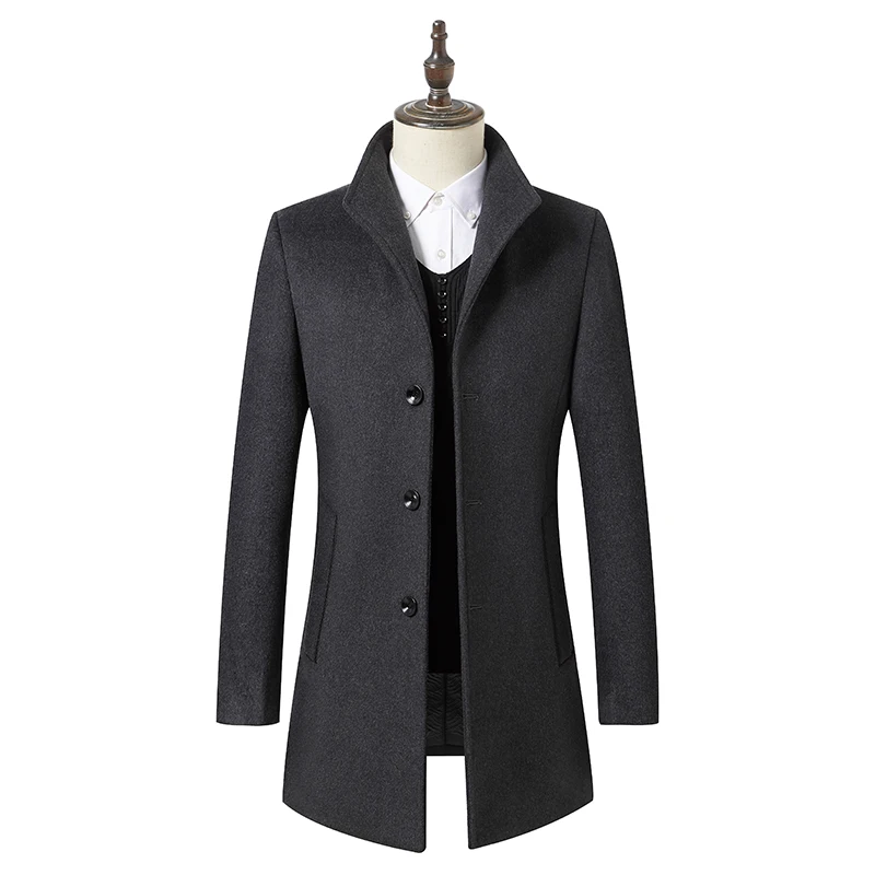 Новинка 2019 весенние пальто для мужчин деловые высококачественные шерстяные