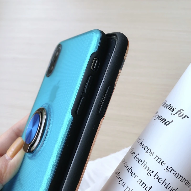 Прозрачный чехол для телефона samsung S9 плюс S10 с подставка держатель прозрачный из